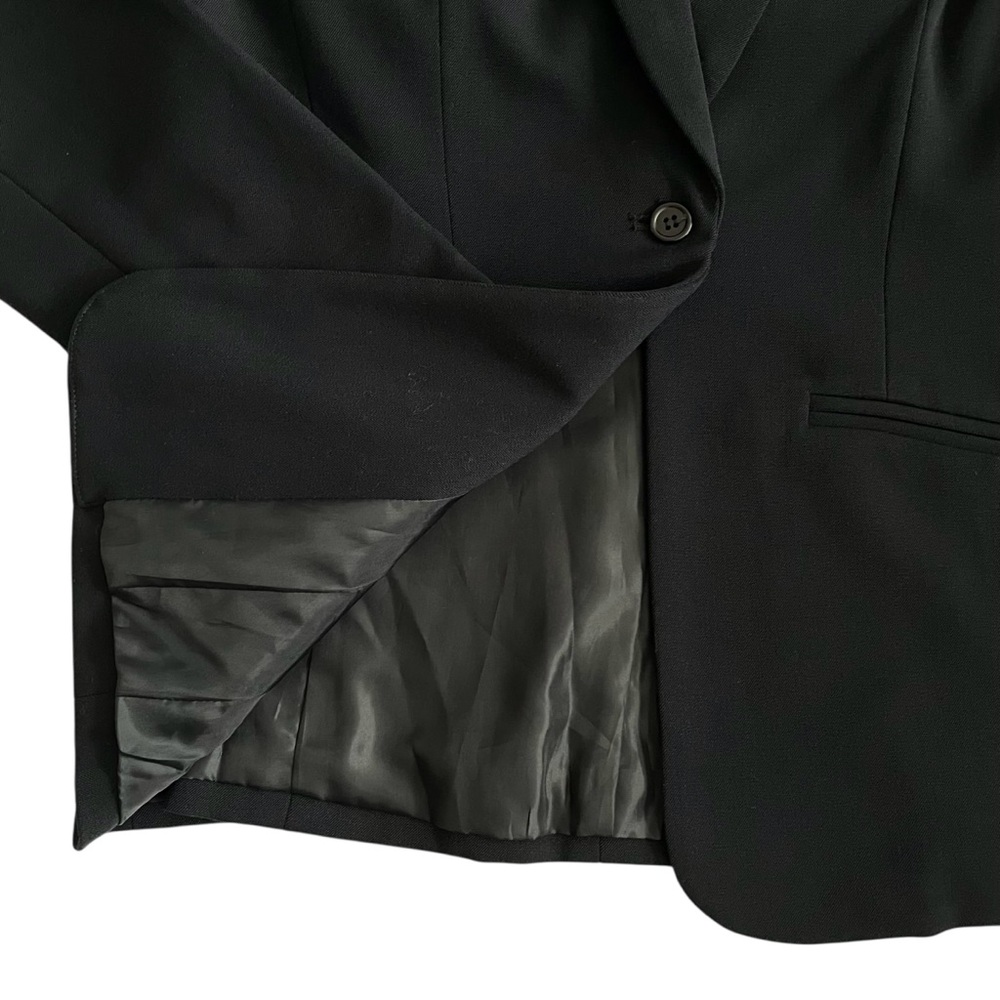 Boutique Europe classic single breasted black Women's Blazer lined Sz: 4 NEW - Picture 4 of 8